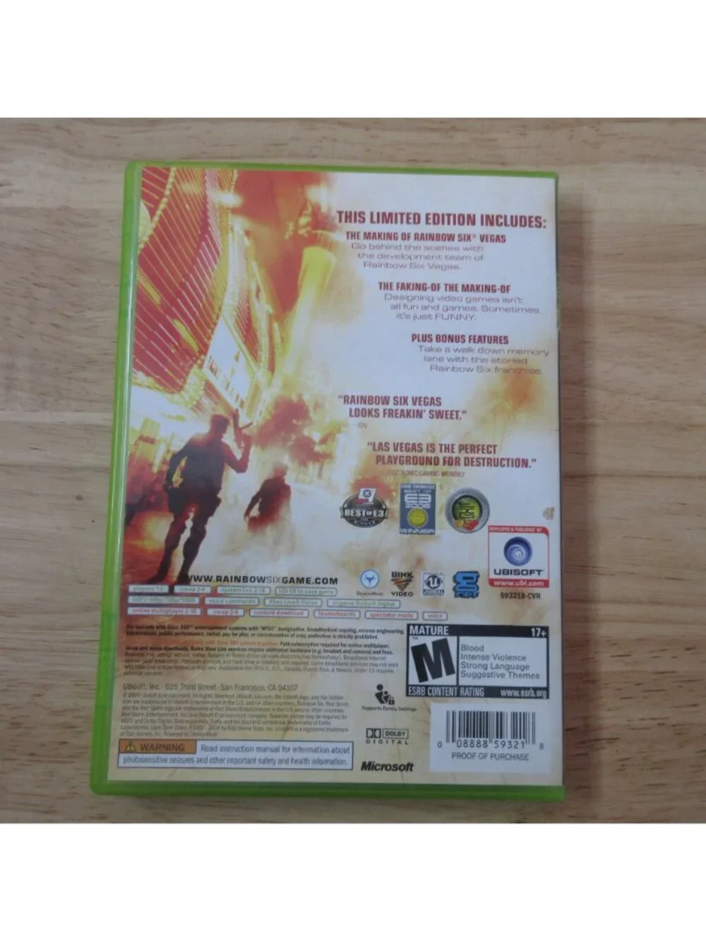Tom Clancy's Rainbow Six Vegas - 2 Game Bundle - (Microsoft Xbox 360, 2006)